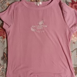 Pink butterfly tank top